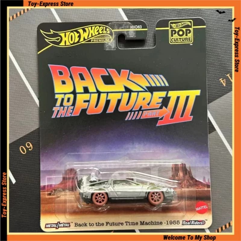 Hot Wheels Premium 2025 Cultura pop Hotwheels 2025 1/64 Modello di auto Giocattoli per bambini Ritorno al futuro Giocattoli da collezione per bambini