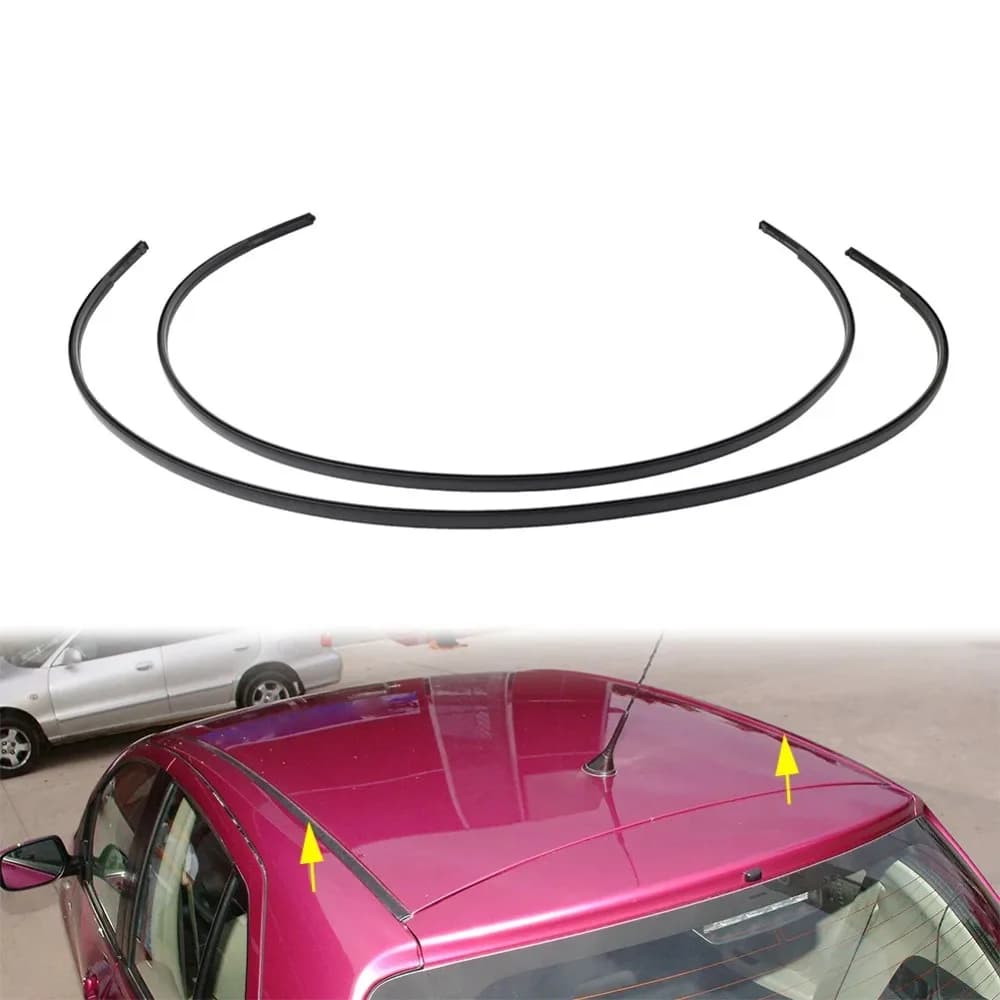2 Pezzi Guarnizione in Gomma per Tetto Auto, Modanatura Impermeabile 7555152130 per Toyota Yaris Hatchback 4 Porte 2006-2016