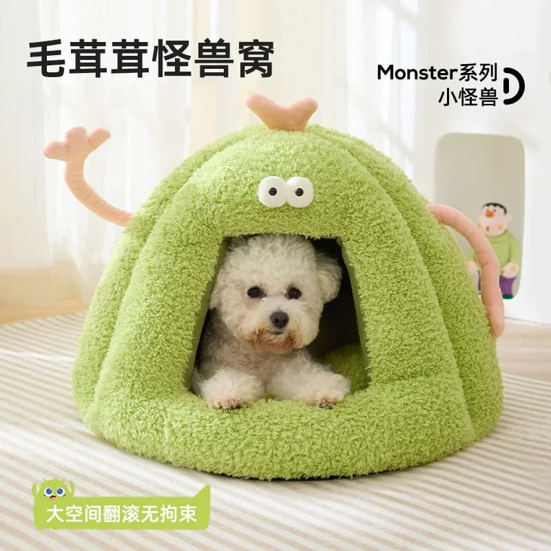 Tappetino per letto per cani Casa invernale calda per gatti Nido chiuso Casa portatile Villa Casa per gatti Cuccia per gatti Cuccia per cani Cuccia per cani Tappetini Prodotti per animali domestici