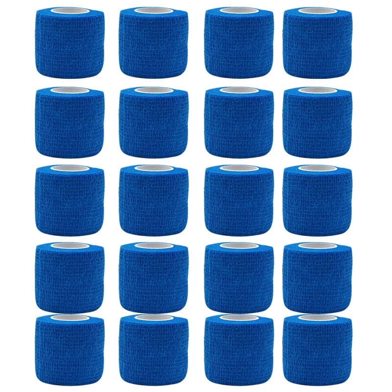 10/20 Rotoli Benda Adesiva Blu Elastico Traspirante Sport Non tessuto Wrap Nastro Dito Per Il Polso Caviglia di Primo Soccorso Benda Sportiva