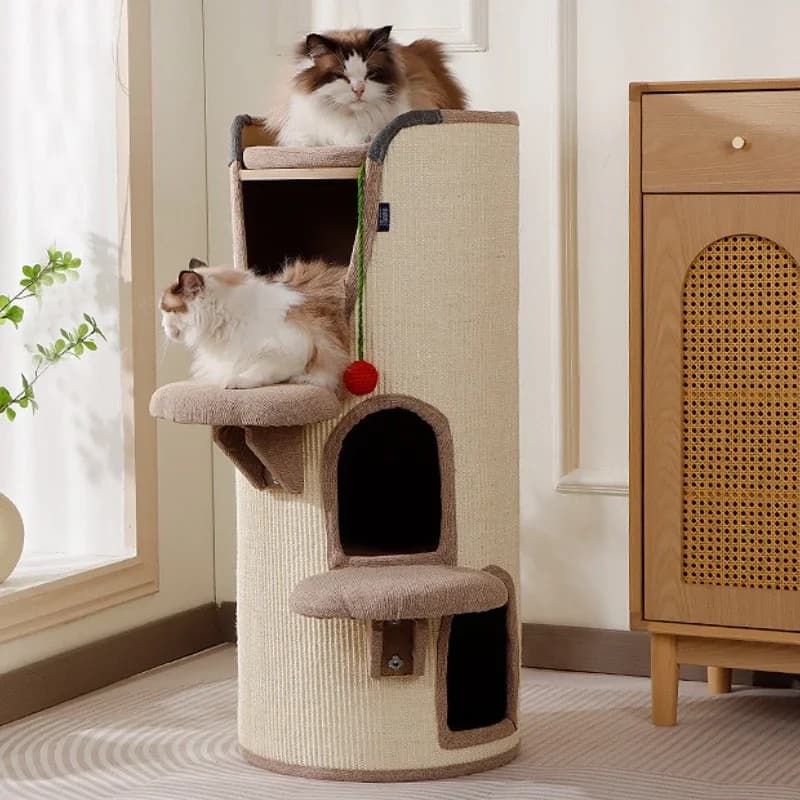 Multifunctional Cat Climbing Frame Wear-resistant Sisal Scratching Post Multi-layer Cat Bed Cat Toys Pet Supplies