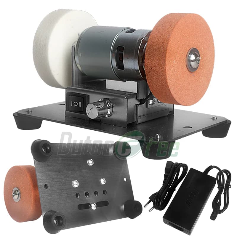 110 V-220 V Mini Rettificatrice Da Tavolo Rettifica Grossolana e Fine Doppie Mole Per Uso Domestico Elettrico Rettifica Lucidatura 100 W