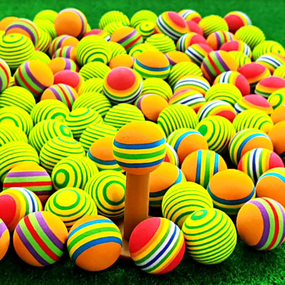 12 palline da golf Eva per allenamento, design luminoso, leggere, per allenamento indoor e outdoor, per bambini, animali domestici, sport