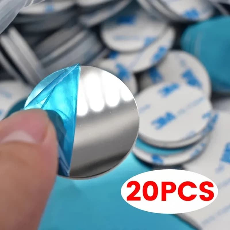 Piastra metallica magnetica da 20 pezzi per supporto magnetico per telefono per auto Supporto universale per adesivo in lamiera di ferro Supporto per magnete per telefono cellulare
