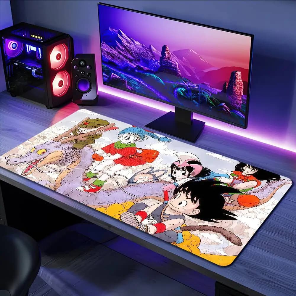 DRAGON BALL Son Goku Anime t Mousepad Large Desk Mat Keyboard Ergonomic Office Rubber PC Non-slip Anti-fray Home Custom Game