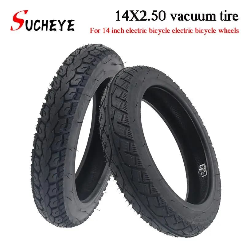 Pneumatico per vuoto 14x2.50 2.50-10 Pneumatico tubeless adatto per ruota per bicicletta elettrica da 14 pollici 14*2.50 Parti di pneumatici