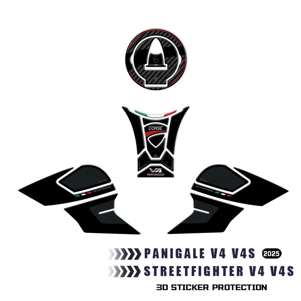 Nuovo Streetfighter V4 V4s 2025 Adesivo epossidico 3D Kit serbatoio pad Decalcomania protettiva per Panigale V4 V4s