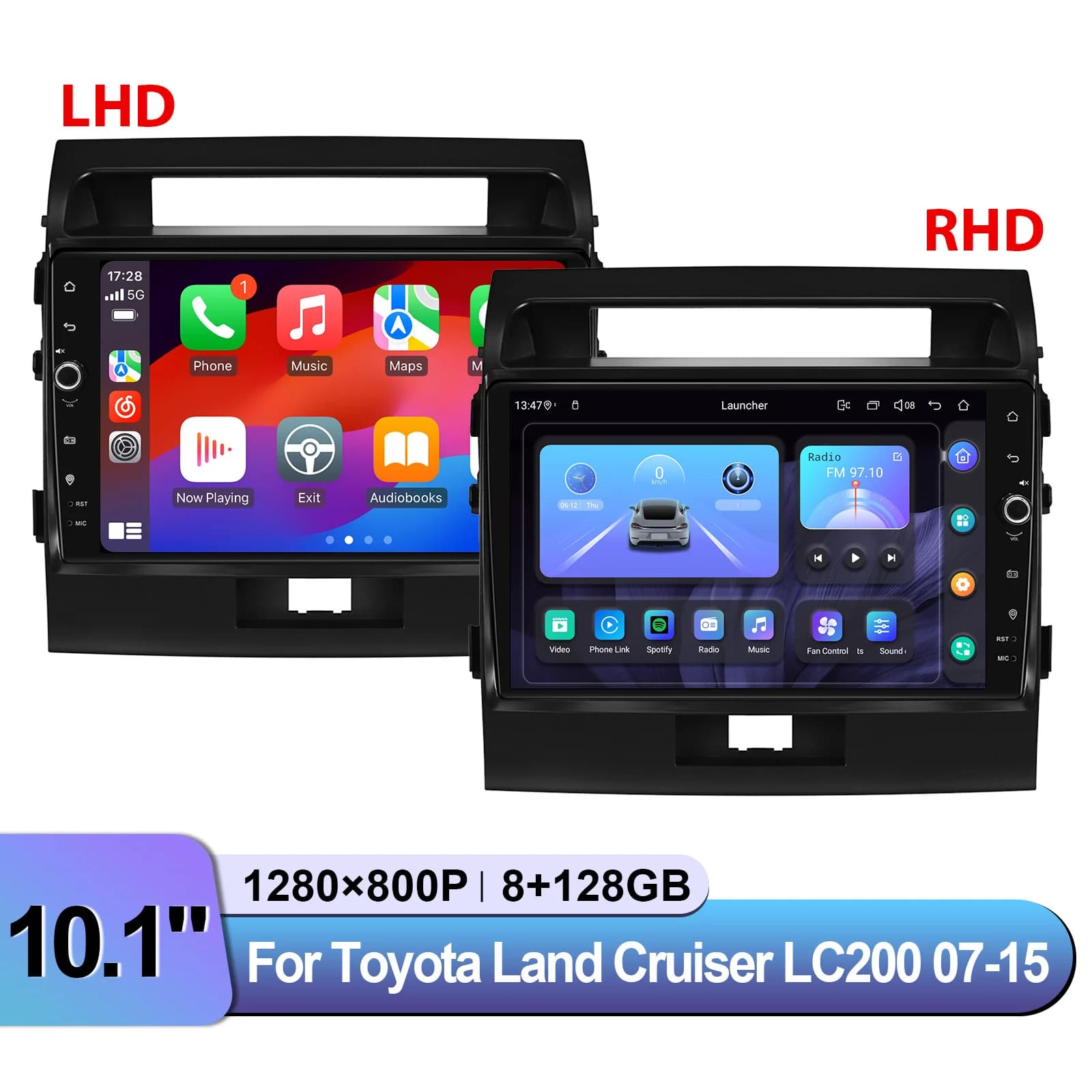 Nuovo ricevitore multimediale stereo per sistema GPS per auto per Toyota Land Cruiser LC200 2007-2015 Mantieni telecamera OEM/controllo al volante