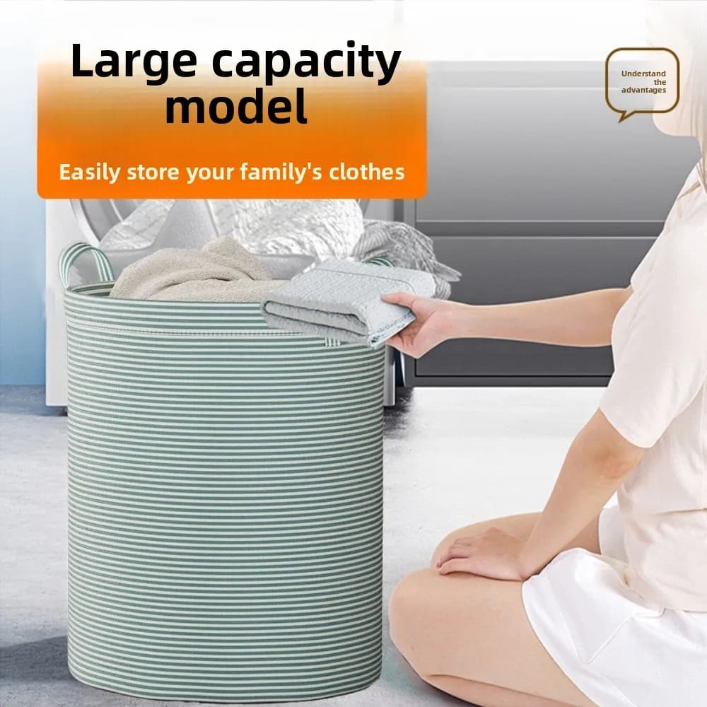Foldable Laundry Basket Large Capacity Cotton and Linen Storage Bag Household Sundries Dirty Clothes Children Toys Organizers