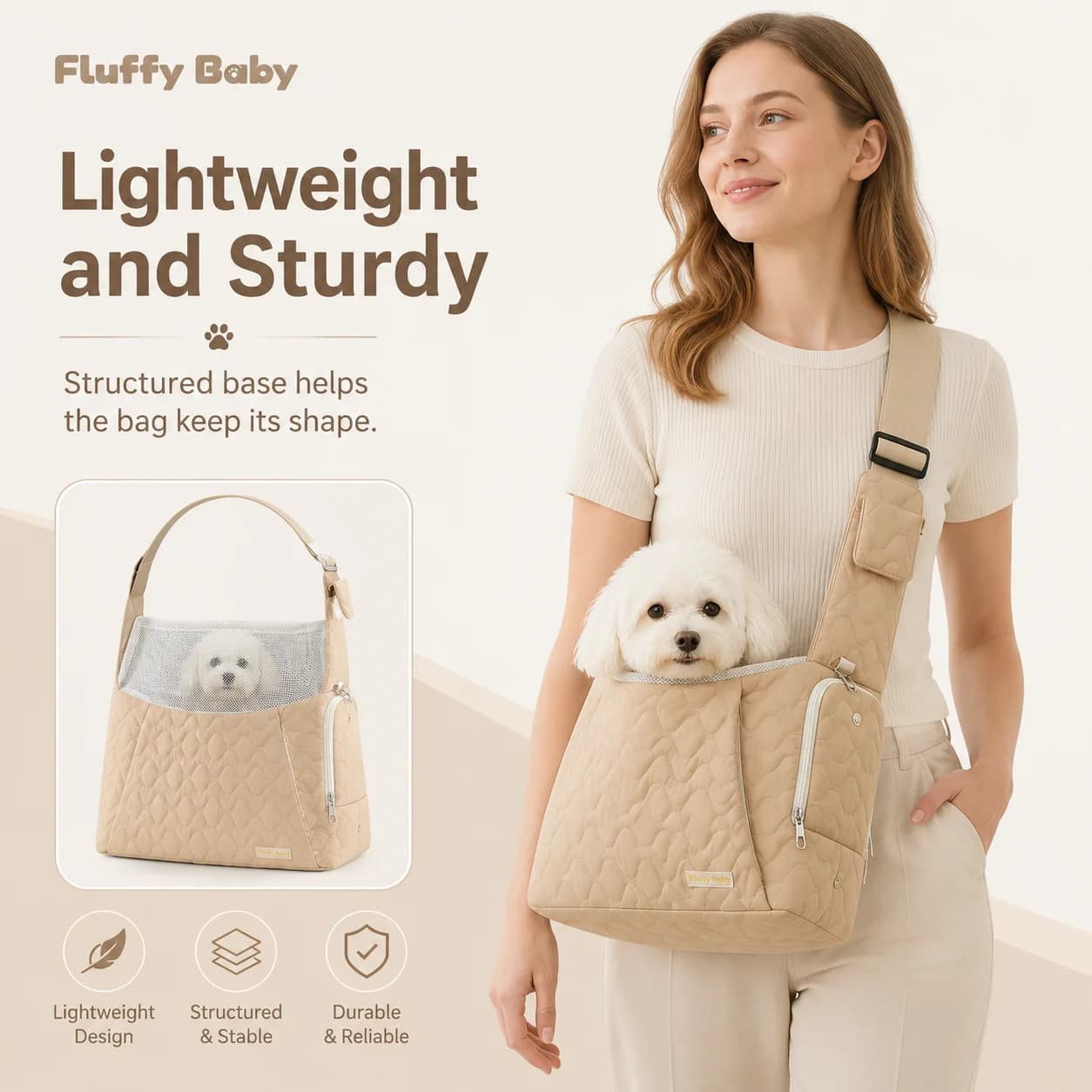 Marsupio per animali domestici Borsa da viaggio per cani e gatti in tessuto morbido Finestra in rete Cinghia regolabile Borsa per animali portatile per passeggiate all'aperto Trasporto quotidiano
