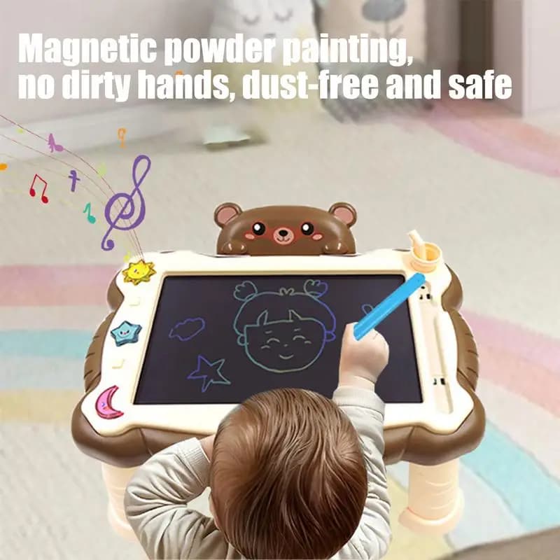 Tavolo da disegno per bambini con supporto Tappetino per scarabocchi educativo portatile Forniture artistiche Tavoletta da scrittura riutilizzabile per la pratica della scrittura a mano