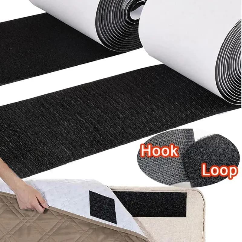 3cm Self Adhesive Hook and Loop Tape Heavy Duty Sticky Back Nylon Straps Fastener Strip for DIY Crafts Home Office Cable 1/5/25m