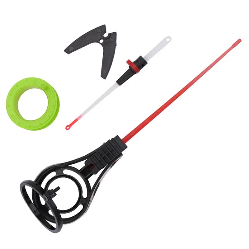 (Estate6) Canna da pesca sul ghiaccio in plastica con punta staccabile e sostituibile Mini canna da pesca portatile con esca invernale Accessori per la pesca