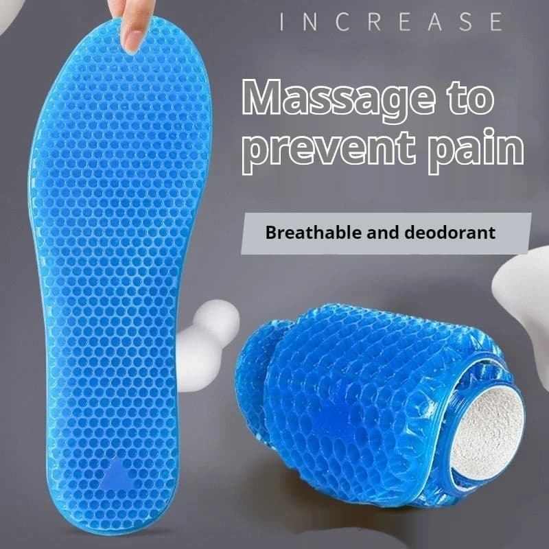 1 paio a nido d'ape morbida assorbimento degli urti corsa soletta sportiva scarpe in silicone solette scarpe pastiglie traspirante suola per scarpe traspirante