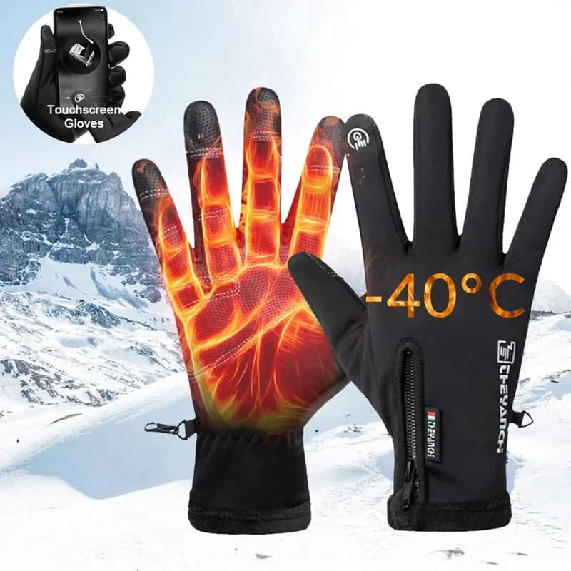 Winter Gloves Waterproof thermal touch screen Hot windproof thermal gloves Ski gloves for racing sports excursions for the cold season