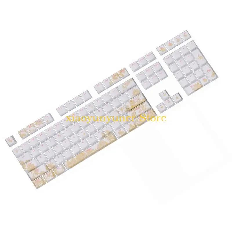 P9JB 135/108PCS Copritasti retroilluminati Double Shot Set copritasti ricamati PBT spessi per copritasti tastiera meccanica