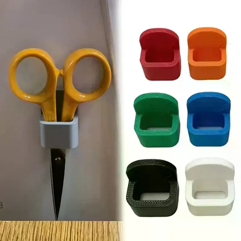 Sewing Machine Scissor Storage Box Adhesive Backing Versatile Storing Scissors Tweezers Thread Cutter Holders No Fall