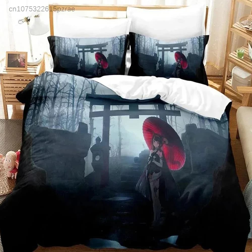 3D Print Hololive Ninomae Ina'nis Bedding Set Bedroom Soft Modern Bedspreads Comefortable Duvet Cover Quilt Cover And Pillowcase