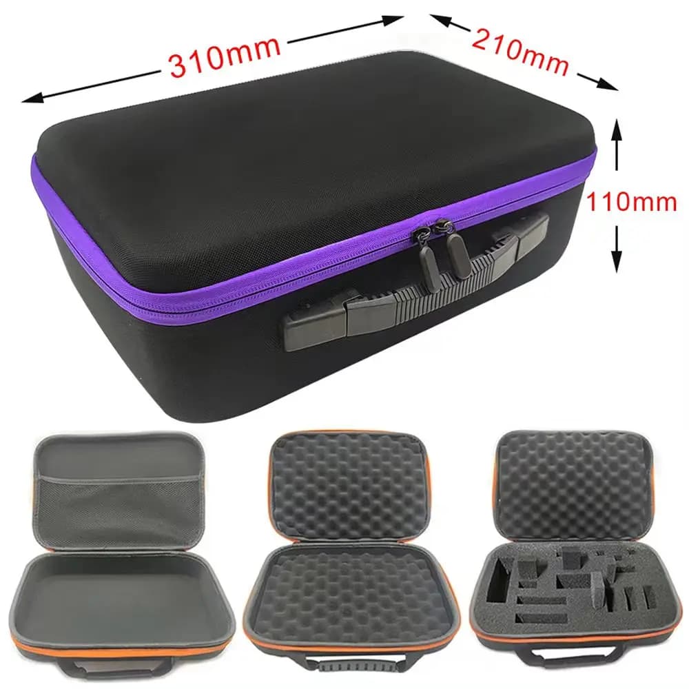 Custodia per attrezzi per kit di attrezzi da trapano Scatola di immagazzinaggio rigida Borsa per fotocamera antiurto in schiuma fai-da-te Borsa da viaggio con cerniera Custodia per il trasporto Accessori da esterno