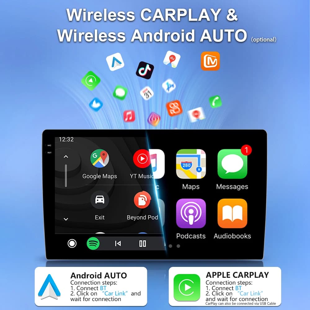 Carplay For Toyota Yaris 2012 2013 2014 2015 2016 2017 GPS Navigation Car Radio Automotive Multimedia 5G Wifi Screen Display 2k