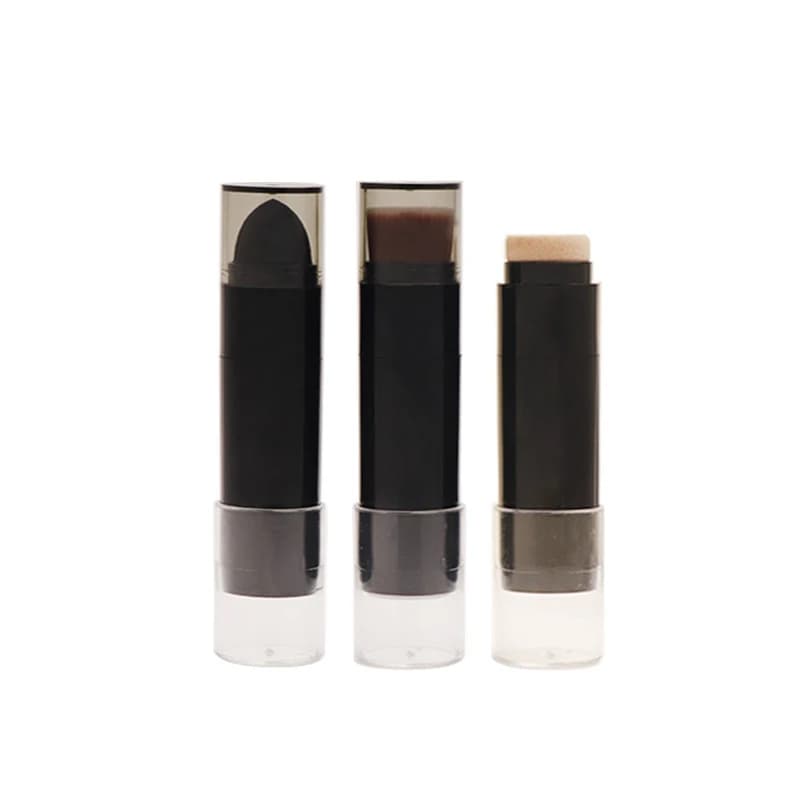 50pcs Empty 12g Round Tube with Sponge Double-Head Foundation Makeup Brush Tube Powder Blusher Stick Holder for Beauty Tool
