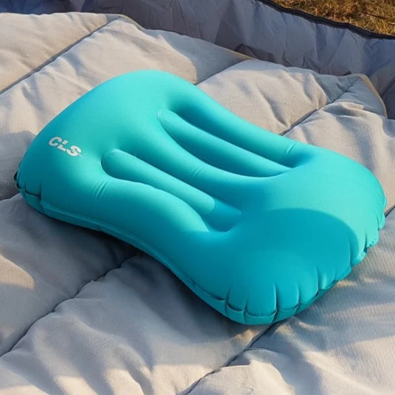Cuscino Gonfiabile in TPU – Cuscino Ultraleggero Portatile per Campeggio e Viaggio, Supporto per Collo e Lombare, Cuscino d'Aria per Casa, Ufficio e Riposo