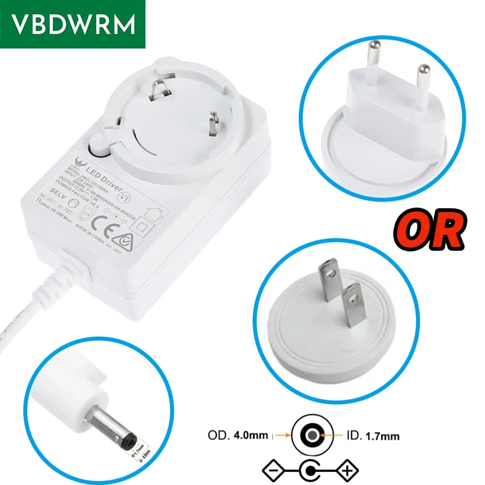Power Adapter for XiaoMi Desk Lamp 1S Mi Smart LED Desk Lamp Pro Yeelight Staria Lamp Pro Power Cable Replacement Charger 12V