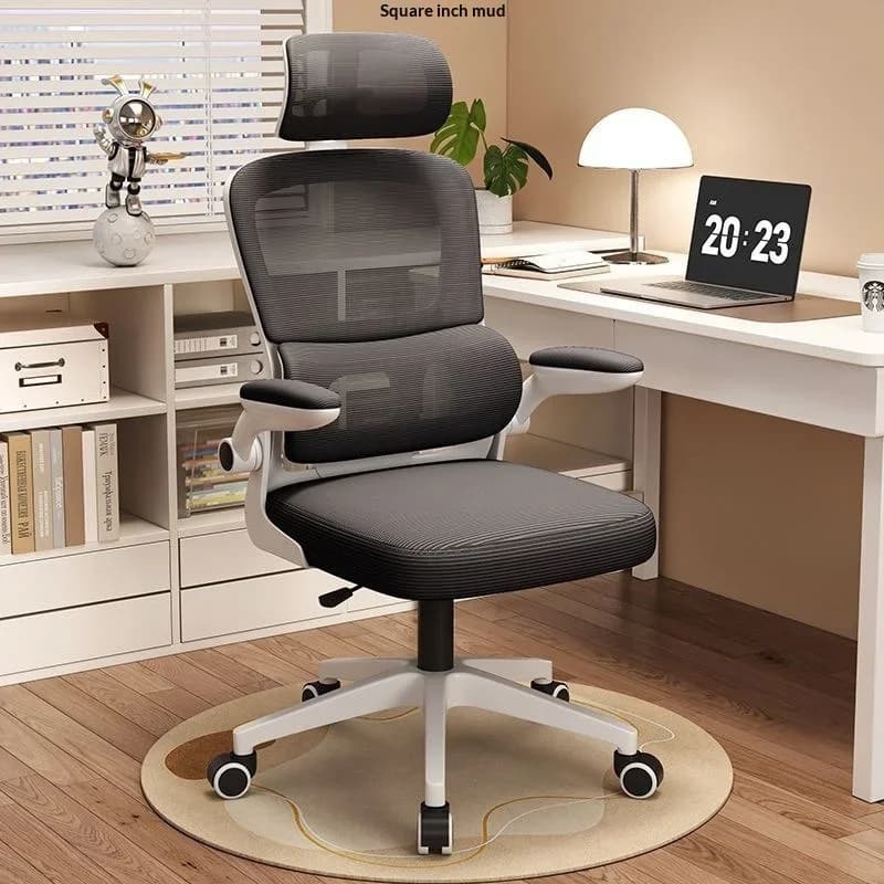 Sedia da Ufficio Ergonomica in Rete con Supporto Lombare Regolabile, Poggiatesta e Braccioli, Girevole e Reclinabile, per Computer, Gaming e Arredamento Casa/Ufficio