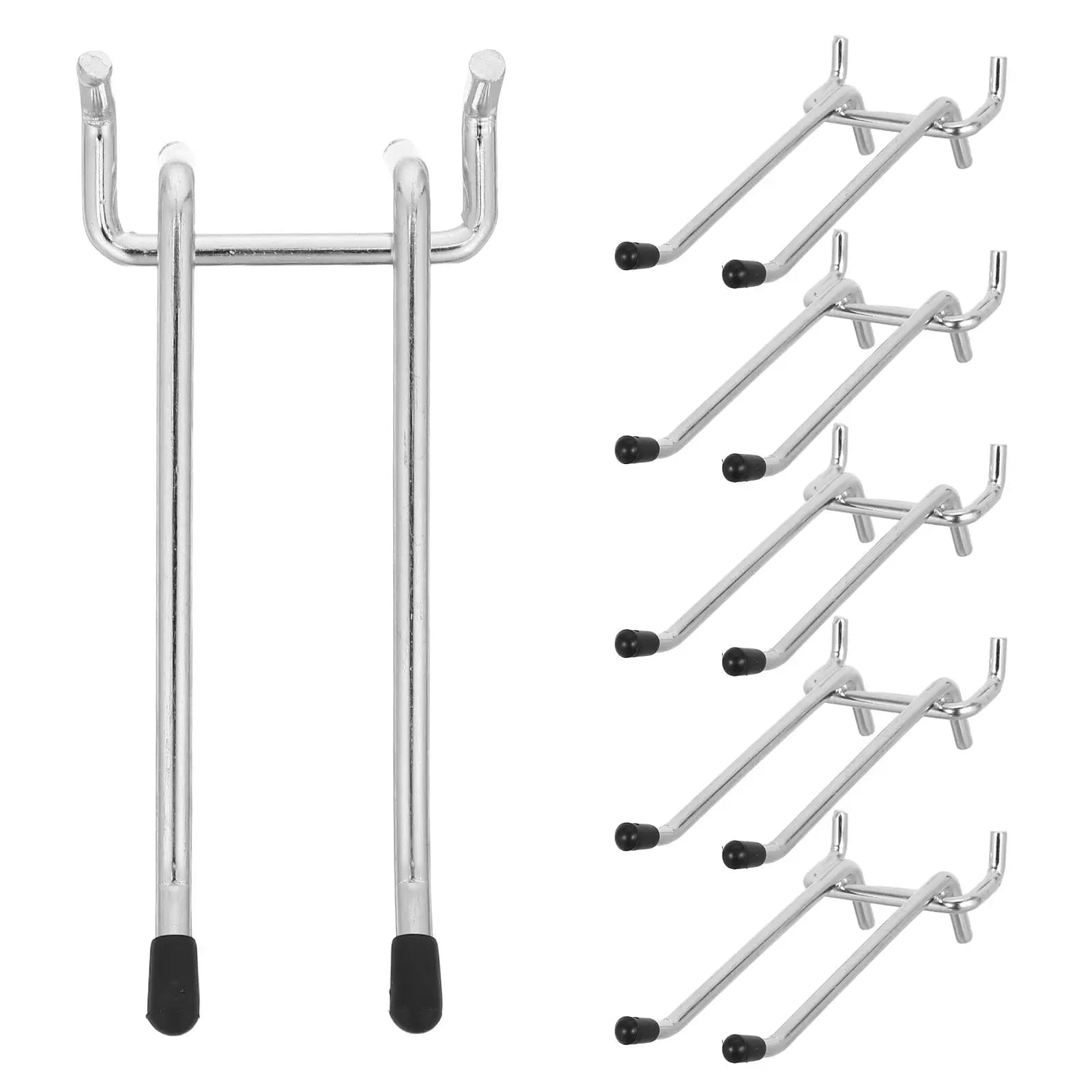 6Pcs Heavy Duty Pegboard Hooks Metal Peg Board Tool Hooks Garage Craft Storage Organizer Utility Wall Accessories