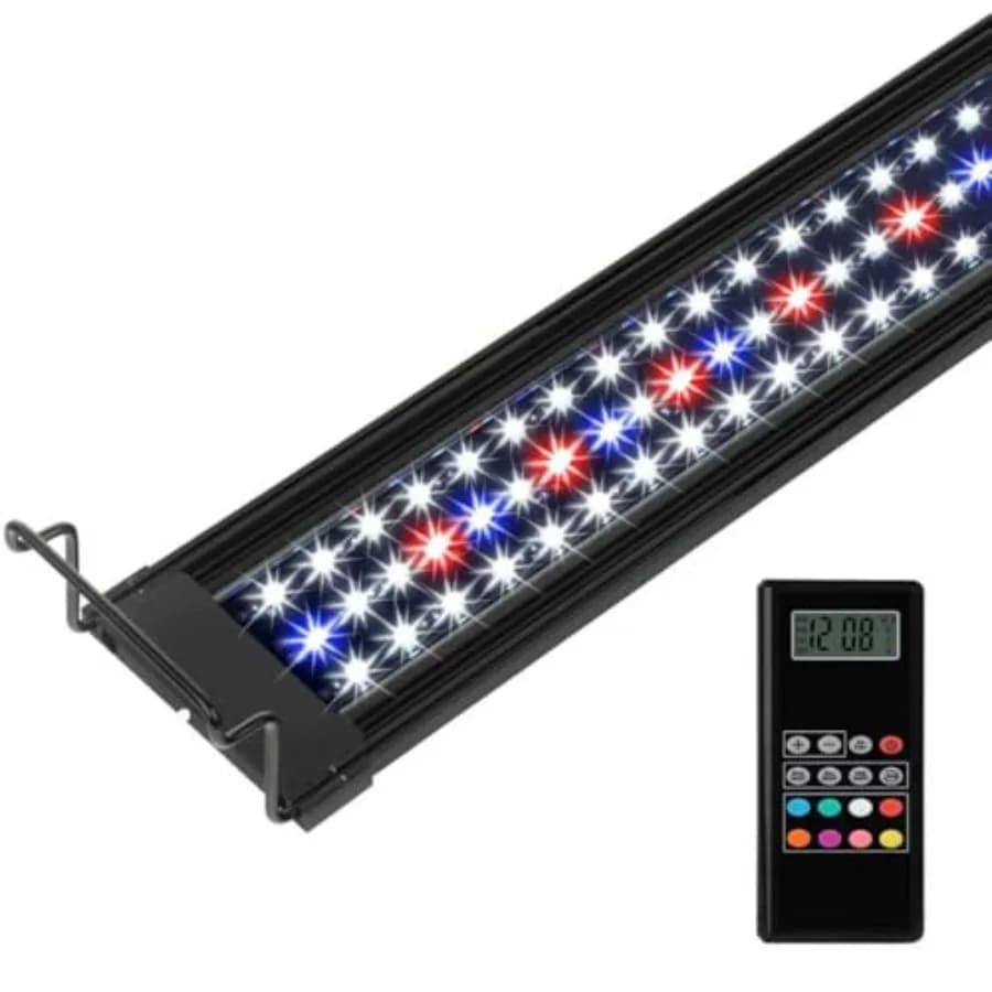 Wireless Remote Full Spectrum Aquarium LED Light Strip - Ultra-Thin Design with Timer RGB Modes for Fish Tank Plants 48-54INCH