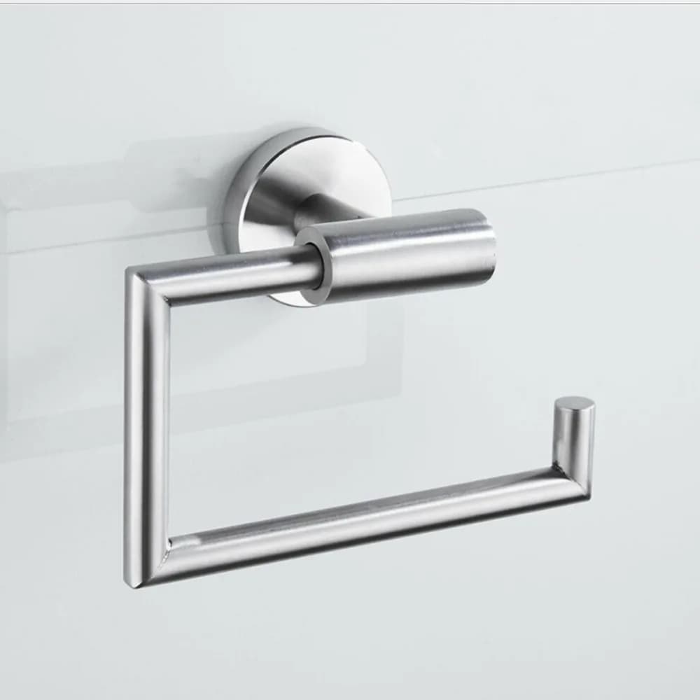 Portarotolo da Bagno in Acciaio Inossidabile Argento, Porta Asciugamani da Parete Compatto e Facile da Installare