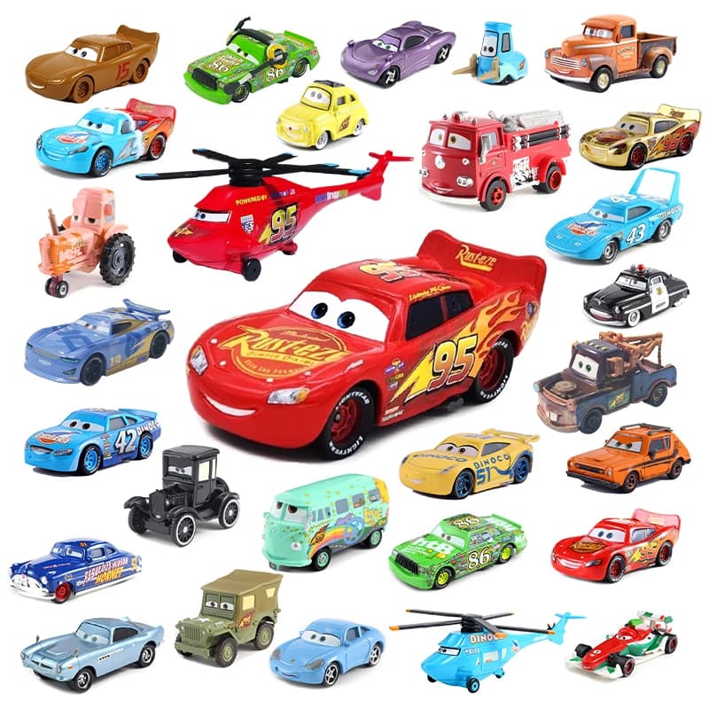 Disney Pixar Cars 2 Saetta Mcqueen Toy Mater Guido Sheriff Lizzie Chick Hicks Pressofuso In League Mini Cars 3 Toy For Kids Gift