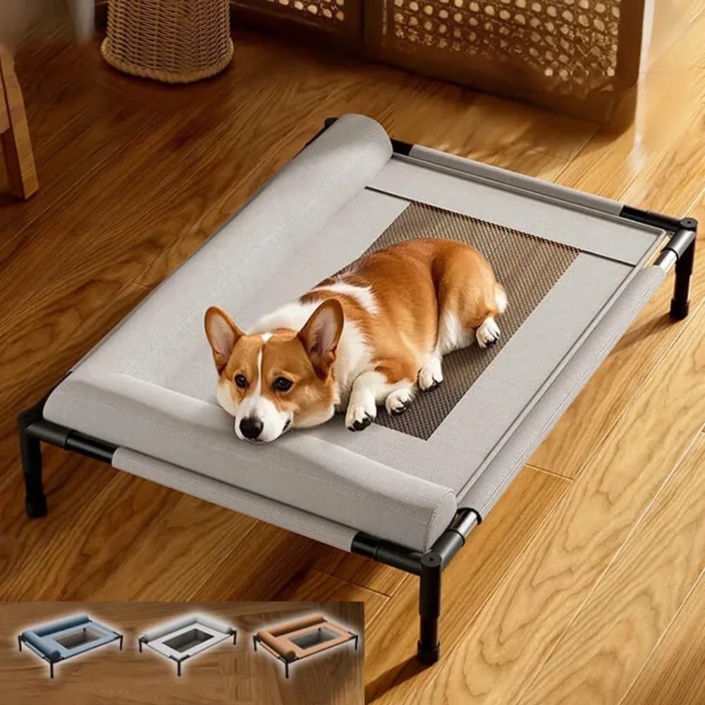 Letto Rialzato in Rete per Animali Domestici, Traspirante, Universale per Tutte le Stagioni, Staccabile, Lavabile, Impermeabile