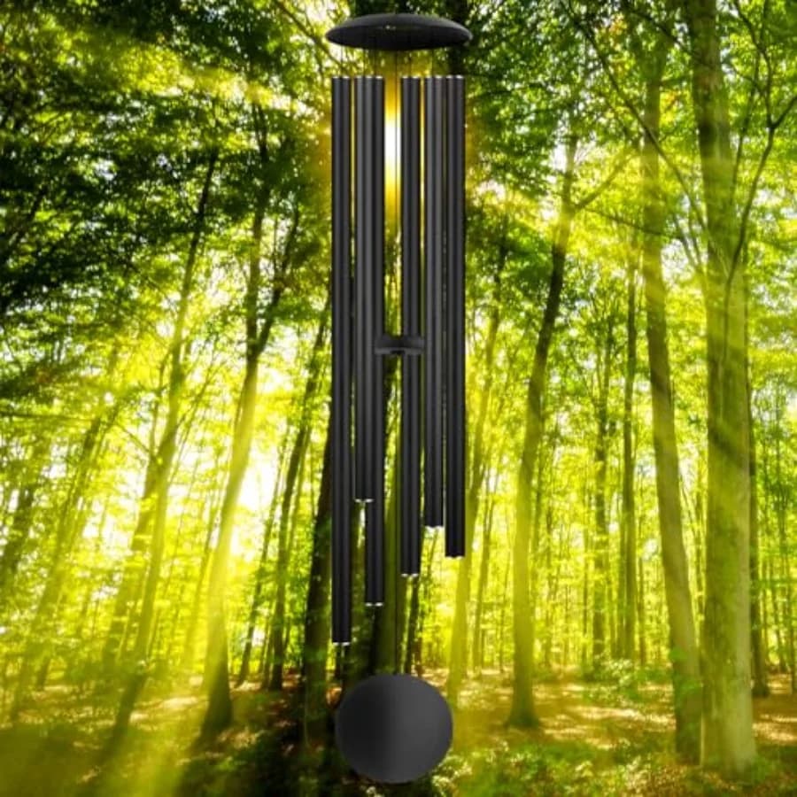 54" Large Wind Chimes for Outside Deep Tone - Gift Box Packaged Soothing Windchimes Outdoors with 6 Thickened Aluminum Tubes fo