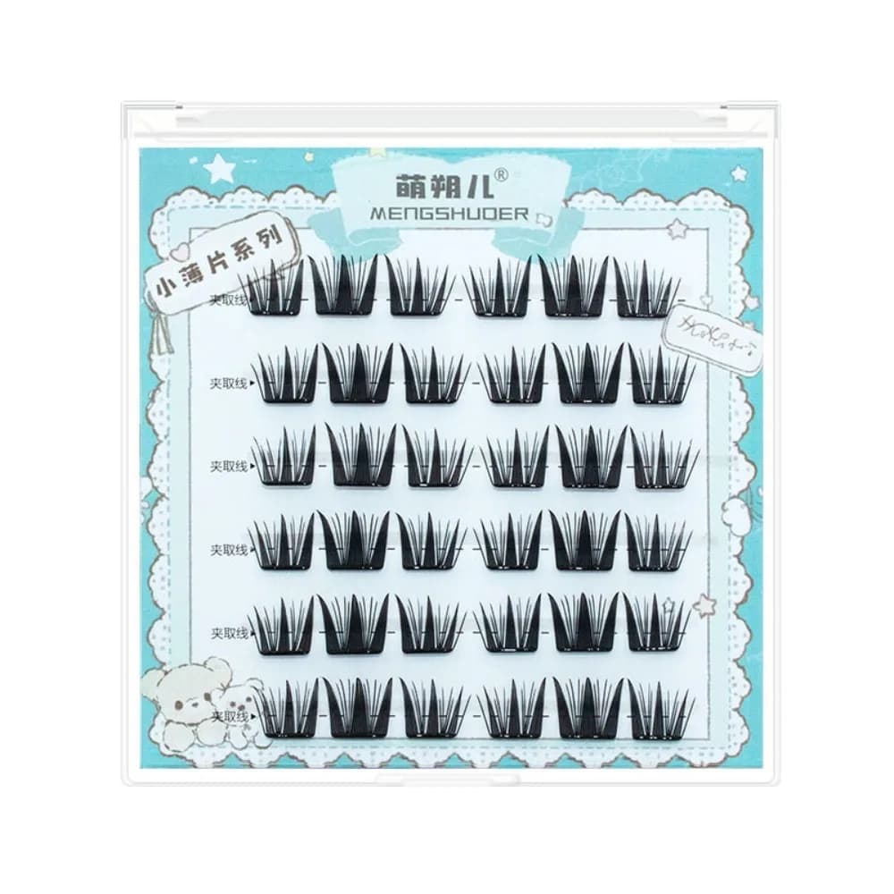 Fake Eyelashes Without Colla, Natural Curve, Fake 3D Fa-da-Te Self-adhesive, Stretch Eyelash Style Manga for Girls