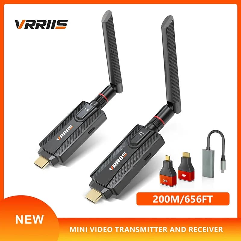 Ricevitore trasmettitore video mini extender wireless da 200 M Supporto compatibile HDMI da 1TX a 2RX per videocamera per proiettore da ufficio per riunioni