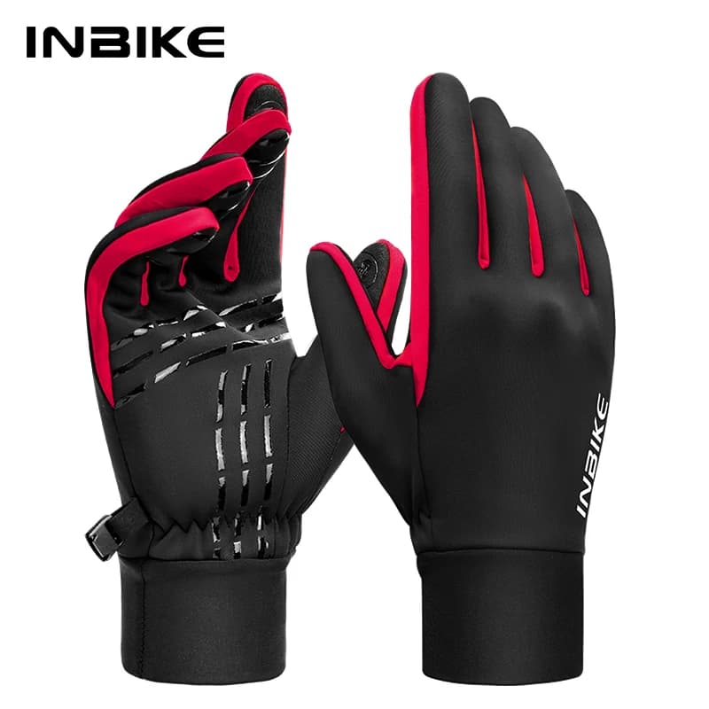 INBIKE Thermal Cycling Gloves for Men Women Windproof Bike Gloves Touchscreen Bicycle Gloves for Riding Bike Accessories