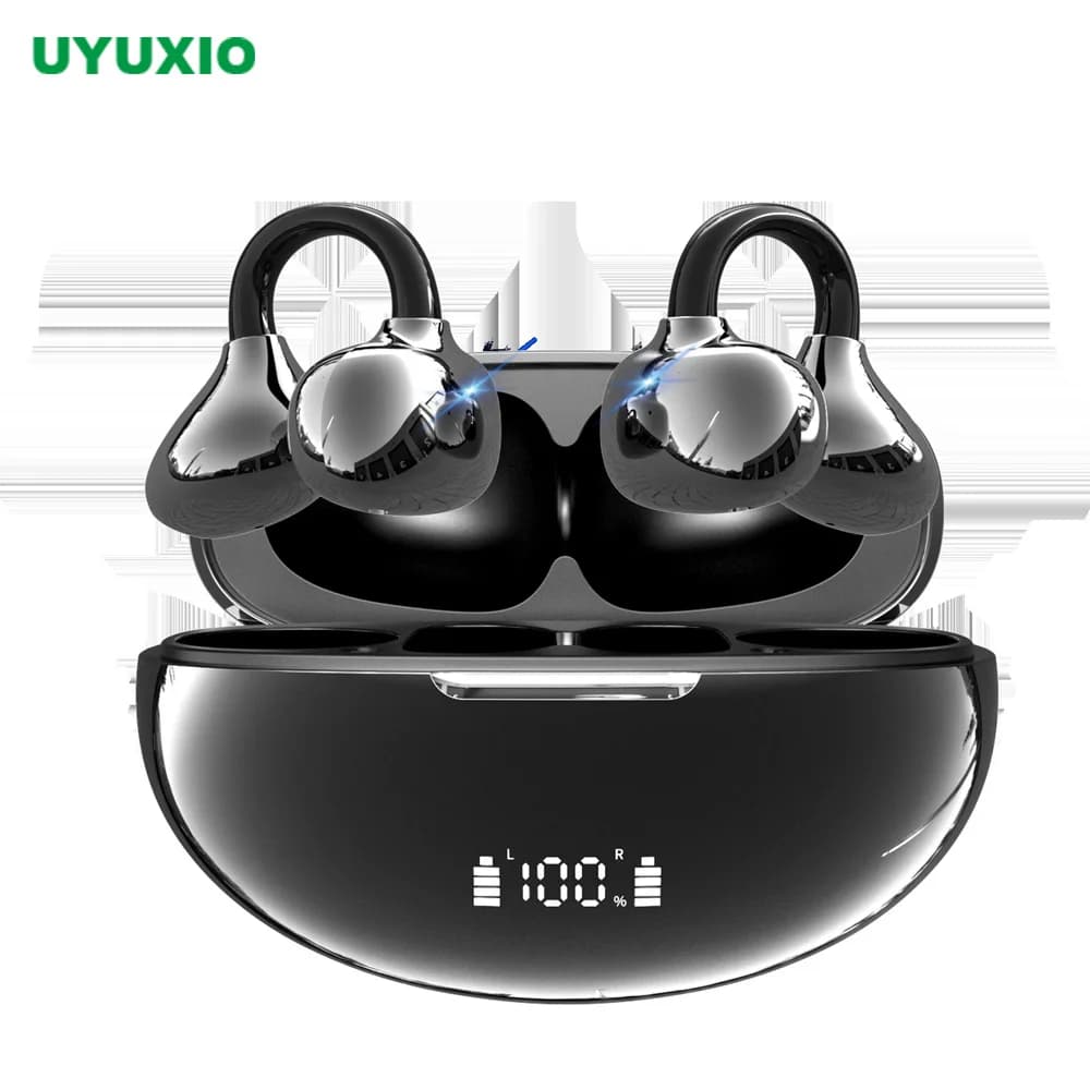 UYUXIO Open Headset Wireless Headset BT 5.4 Hearers with clip Play time 72 hours with long-lasting battery Above the ears for sports workouts