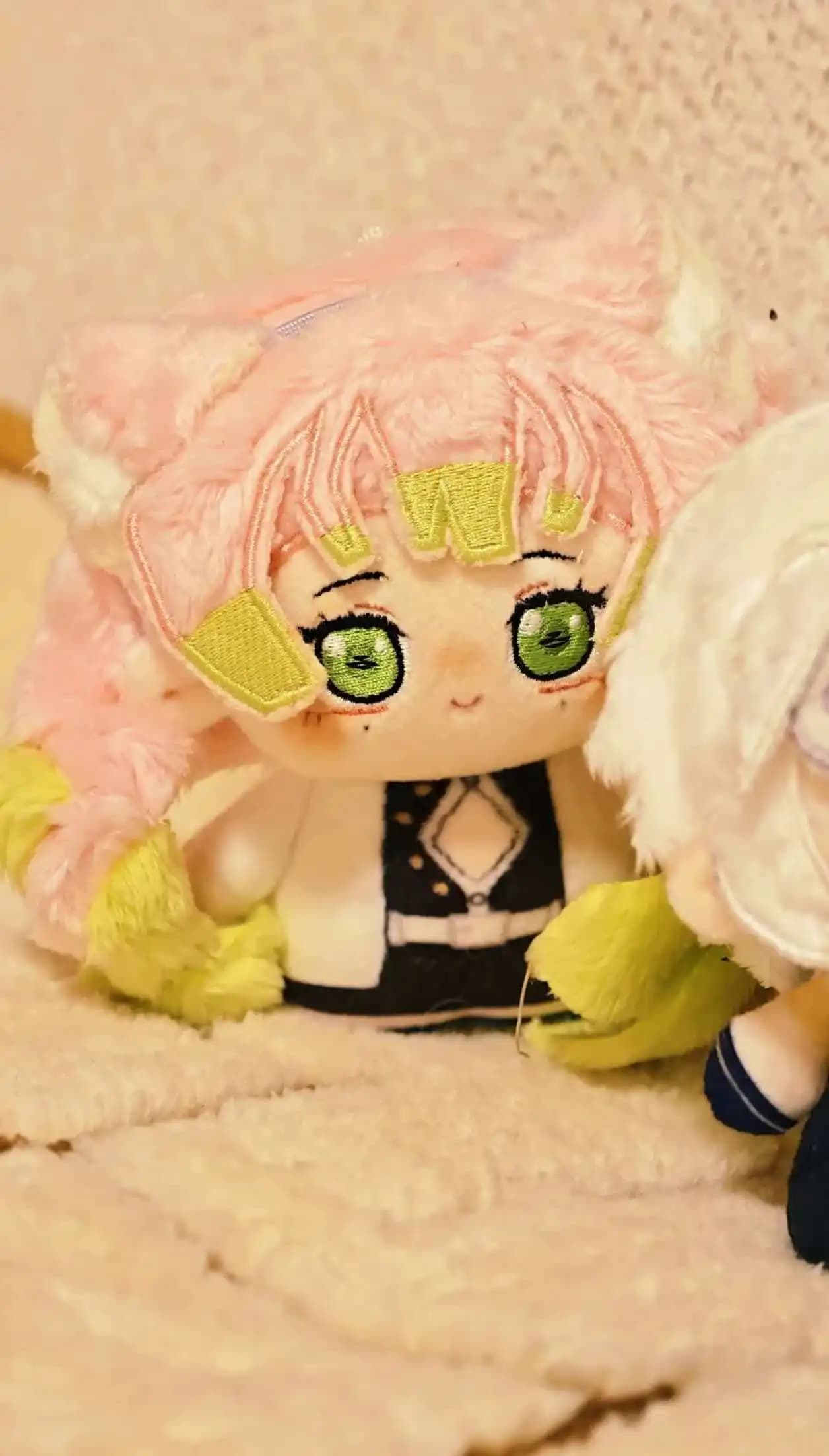 Demon Anime Figure Giyu Tomioka Mitsuri Kanroji Douma 10cm Cotton Doll Plush Toy Cute Desktop Decoration Festival Gift For Fans