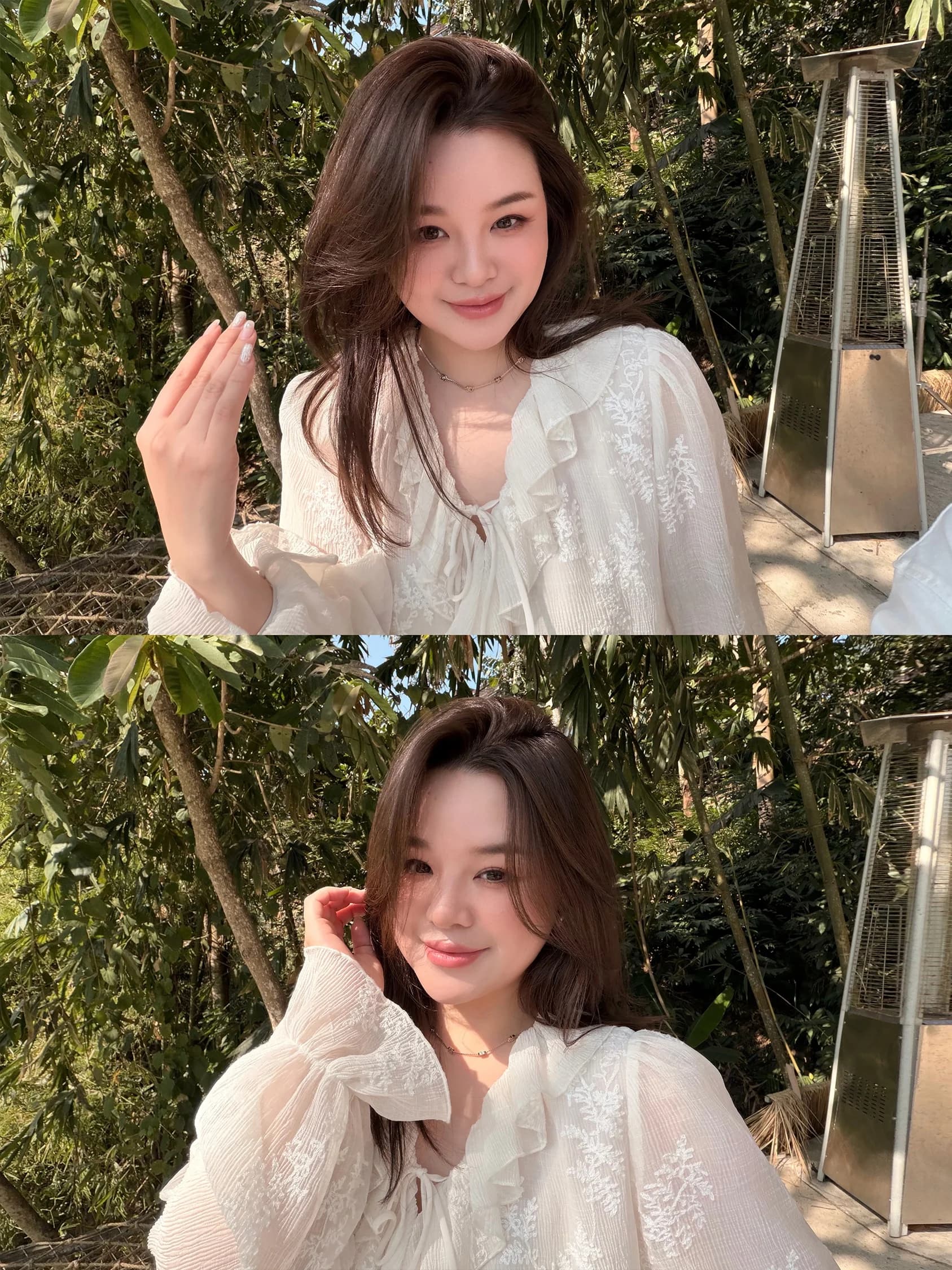 Camicia in Chiffon da Donna Taglie Forti con Fiocco, Scollo a V, Maniche Plissettate, Facile da Curare, Stile Casual, in Fibra di Poliestere, Manica Lunga