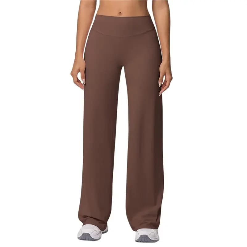 CYL-Women Workout Leggings No Front Seam Straight Leggings