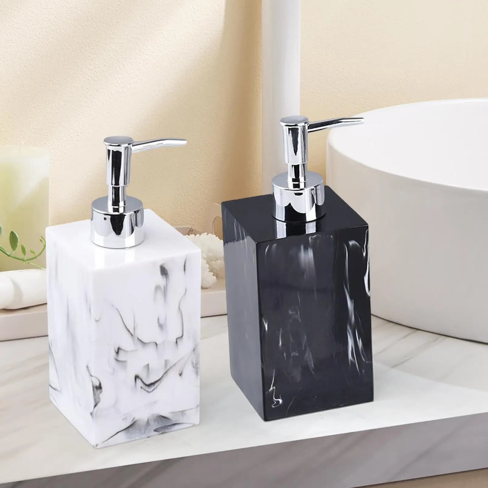 Contenitore vuoto per dispenser di sapone in resina da 500 ml per balsamo, bagno dell'hotel