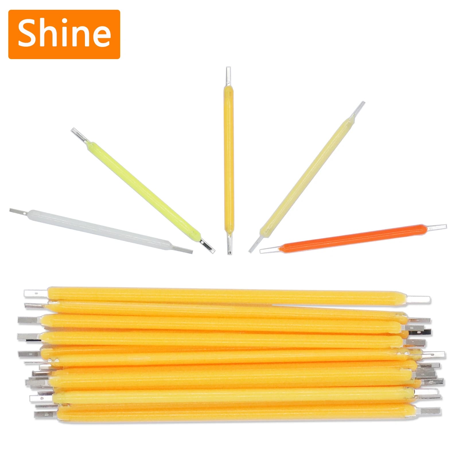 10 pz COB LED Filamento Edison Lampadina Parti Della Lampada 18.8mm 29mm 38mm 54mm 68mm DC 3 V 12 V 57 V 80 V Diodi di Luce A Incandescenza accessori