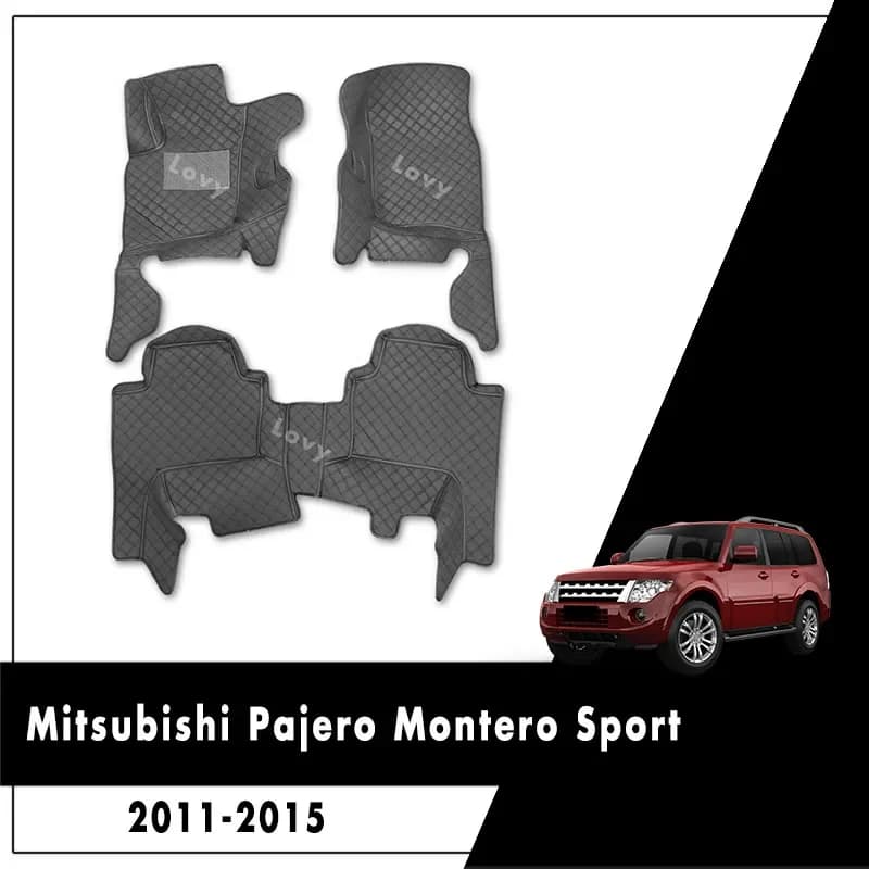 Car mats for Mitsubishi Pajero Montero Sport 2015 2014 2013 2012 2011 (5 seats) Auto Car mat Anti-sporco Interior
