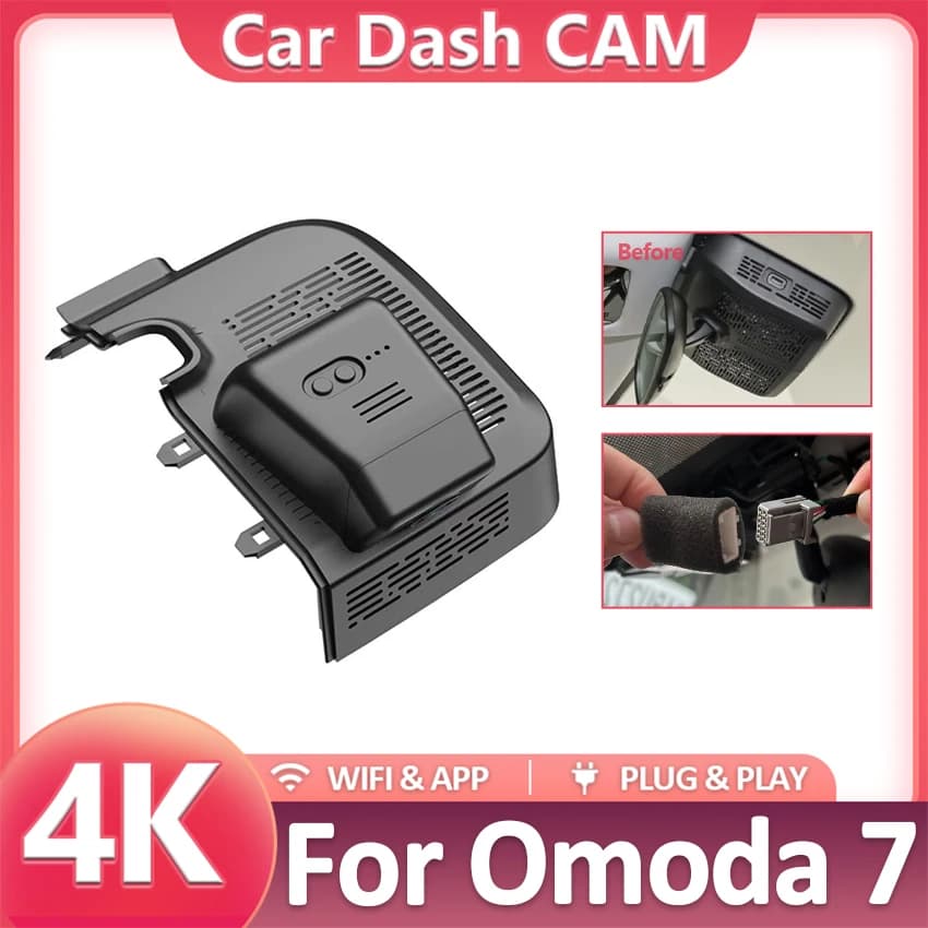 Dash Cam For Omoda 7 2026, Wireless 4K Car DVR Plug and Play Dashcam Camera Recorder For Omoda7, Night Vision, WiFi APP Control