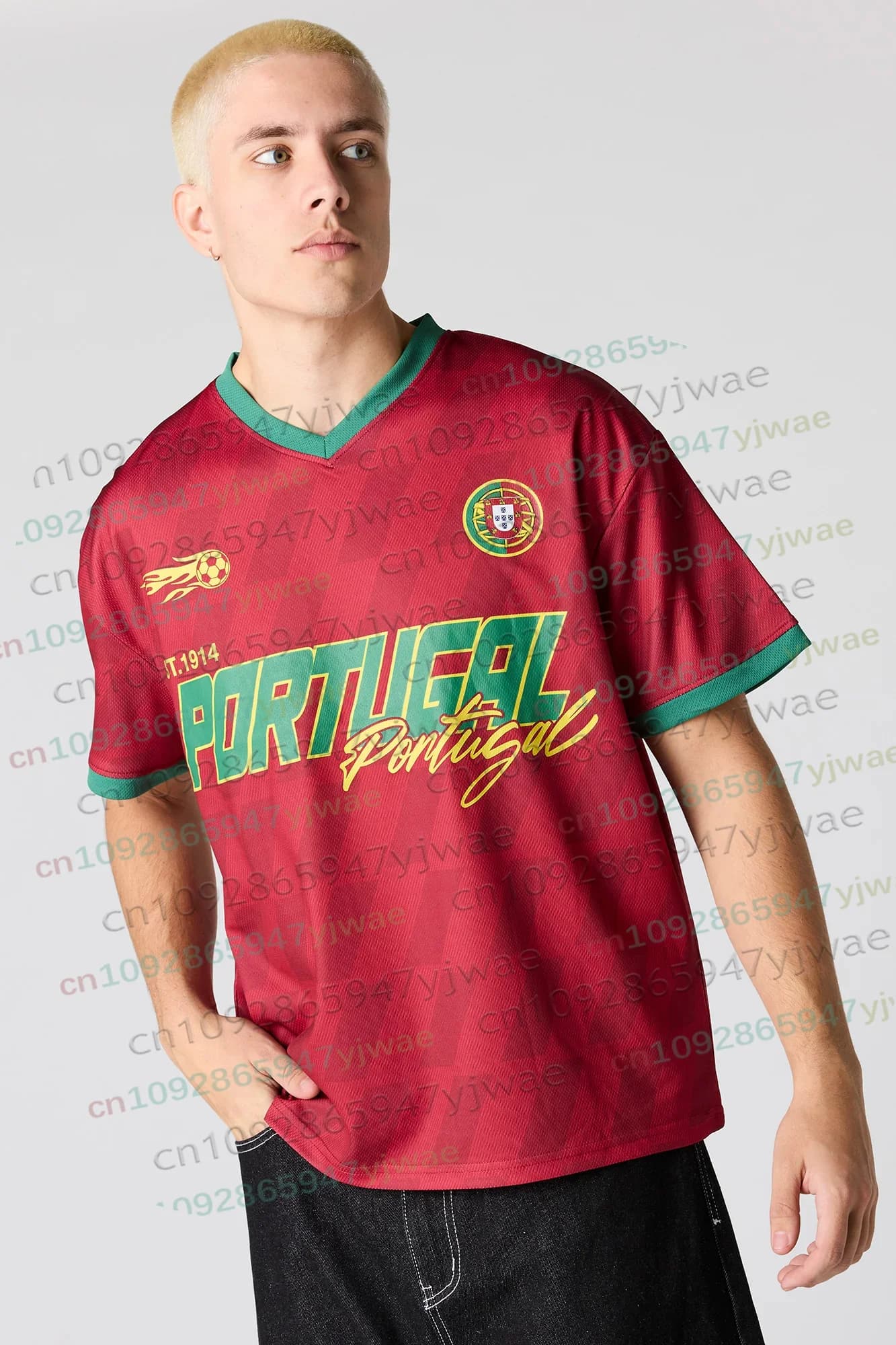 2026 Portugal Flag Football Jersey Outdoor Sport Training Breathable Soccer Fans Short Sleeve Tshirt Summer Women Men Beach Tees