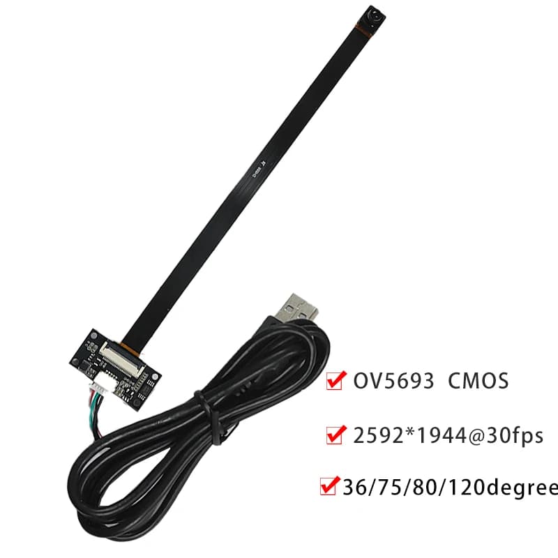 2592*1944 Modulo fotocamera USB 5MP OV5693 36/75/80/120/135 gradi AF/FF 30FPS Driver gratuito per macchina pubblicitaria/laptop