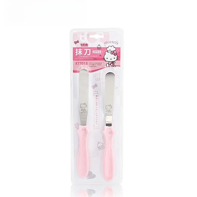 Hello Kitty Inspired Offset Spatula Kawaii Anime Character Angled Cake Smoother for Buttercream Pastry Tools Gift heavy duty