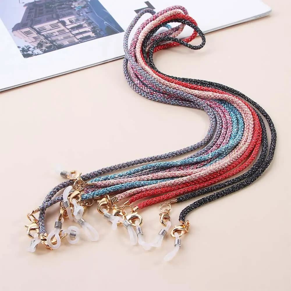 Accessori: Cordino da collo antiscivolo e antismarrimento per mascherina, cordino per occhiali, catenella per occhiali, laccetto porta mascherina