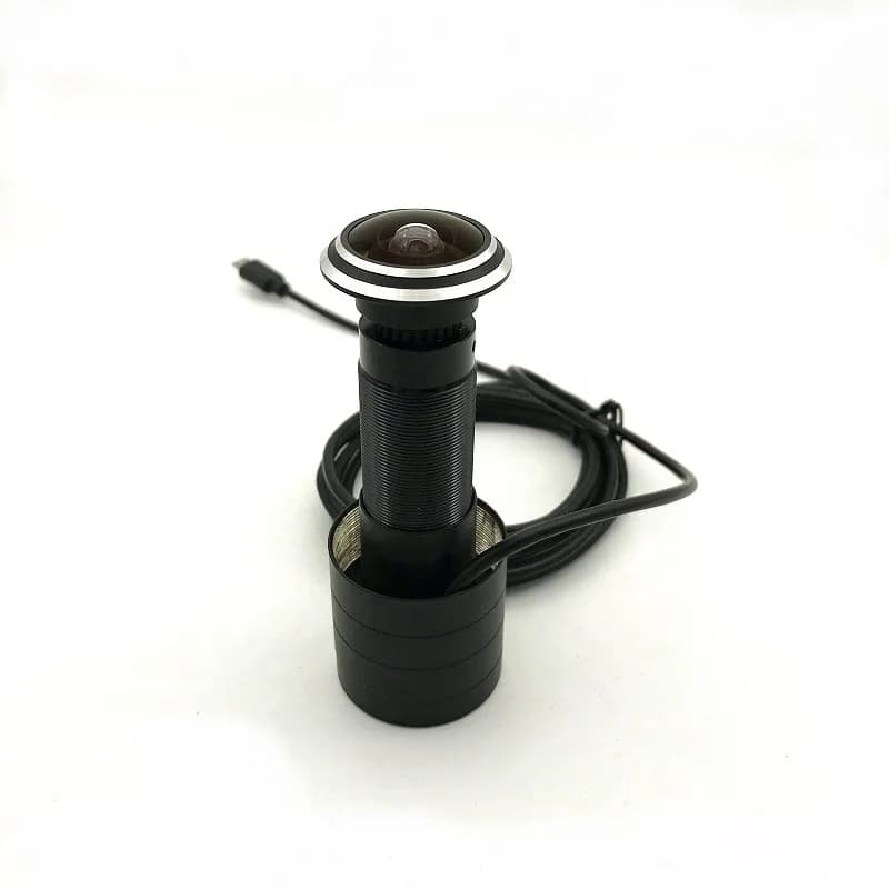 Factory Supply 1080P 2MP CMOS 180 Fisheye Mini Door Peephole USB Camera OTG Free Driver UVC IP65 Waterproof